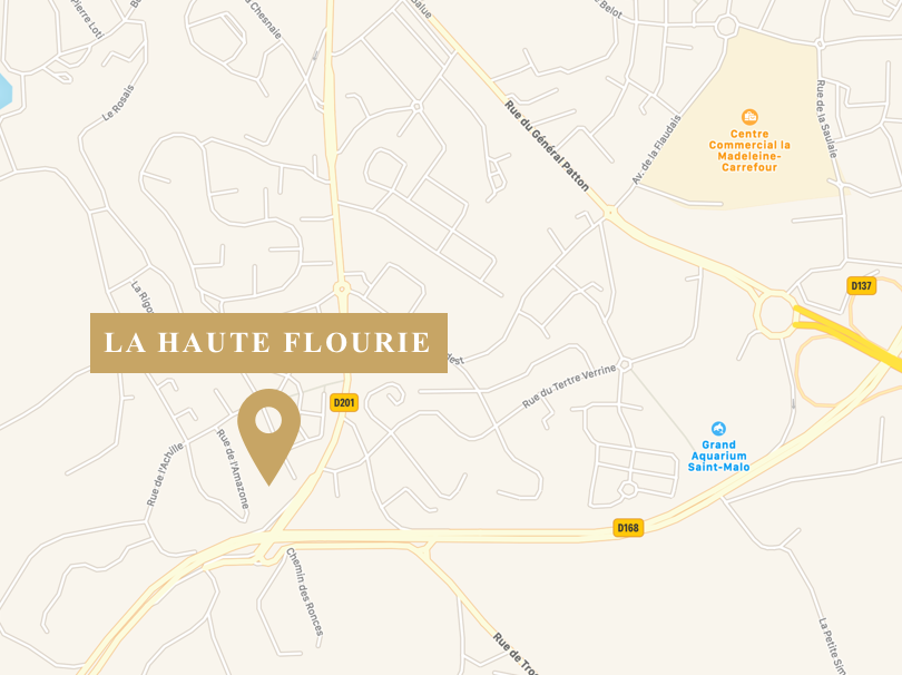Direction map to Bed & Breakfast of la Haute-Flourie in Saint-Malo